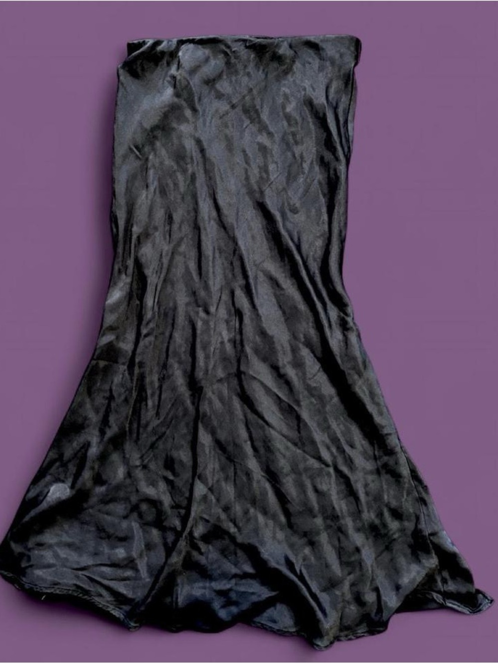Cotton Candy LA Silk Fitted Satin Flowy Maxi Skirt ~ Size S